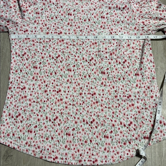 Laura Ashley Pink and Green Floral Long Sleeve Shirt - Picture 4 of 5